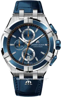 Maurice Lacroix AIKON AI1018-SS001-432-4 brushed/polished steel blue