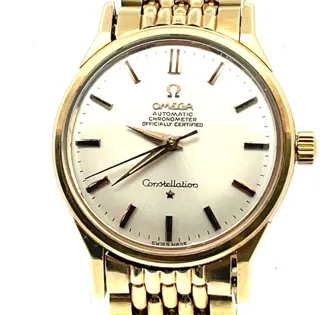 Omega Vintage 34mm Yellow gold Silver