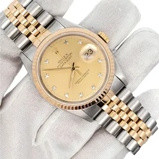 Rolex Datejust 36 16233 Stainless steel Champagne