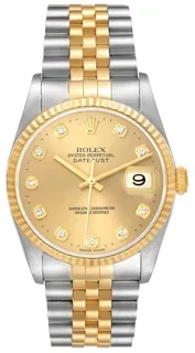 Rolex Datejust 36 16233 Stainless steel Champagne