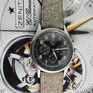 Zenith Prime 01-0010.420 38mm Stainless steel Black