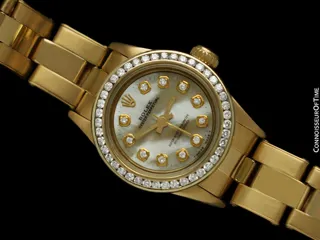 Rolex Lady Oyster Perpetual 67197 14k yellow gold White