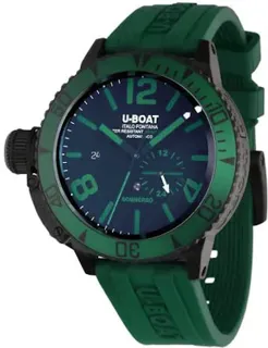 U-Boat Sommerso 46 DLC Aluminium Green Bezel 9667 PVD Black