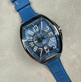 Franck Muller Vanguard V 45 SC DT YT MAR Stainless steel Blue