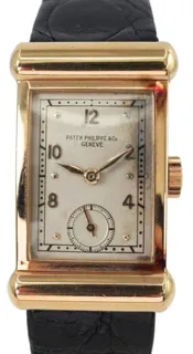 Patek Philippe Vintage 18K ROSE GOLD REF. 575   LUGS  RARE  1938 23.5mm Rose gold Silver