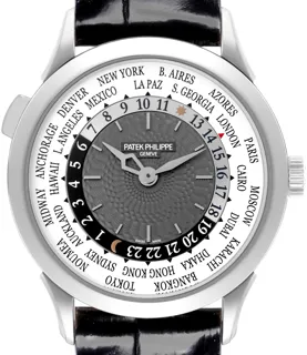 Patek Philippe World Time 5230G-001 38.5mm White gold Gray