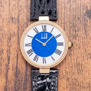 Dunhill Vendôme 1 23723 33mm Yellow gold Blue