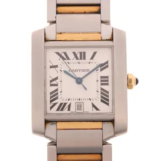 Cartier Tank Française 2302 Stainless steel and 18ct Gold Silver