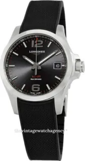 Longines Conquest L3.716.4.56.9 Stainless steel Black