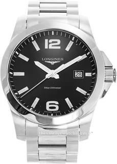 Longines Conquest L3.759.4.58.6 Stainless steel Black