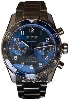 Longines Spirit L38214936 Brushed/polished steel Blue