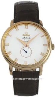 Omega De Ville 46142002 18k rose gold White