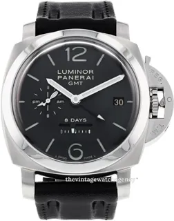 Panerai Historic Luminor 1950 8 Days GMT PAM 00233 Stainless steel Black