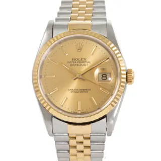 Rolex Datejust 36 16233 Stainless steel and 18k yellow gold Golden