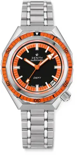 Zenith Defy 03.A3648.670/21.M3648 Stainless steel Black and Orange