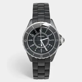 Chanel J12 H0684 Ceramic and Stainless steel Black