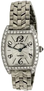 Franck Muller Cintré Curvex 2251 QZ DP 18k white gold Silver