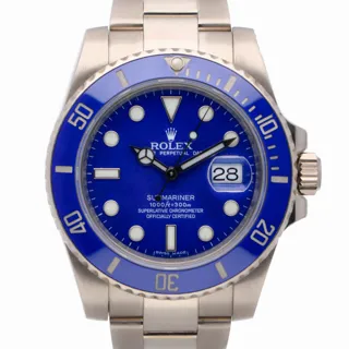 Rolex Submariner 116619LB 40mm 18k white gold Blue