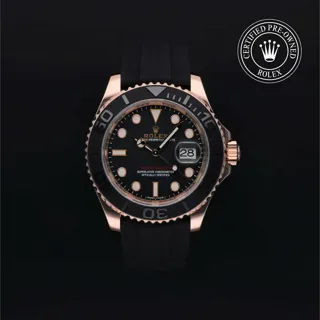 Rolex Yacht-Master 116655-0001 Ceramic and Rose gold Black