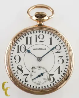 Waltham Watch Company Crescent St. Yellow gold White