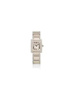 Cartier Tank Française 2403 18k white gold Silver