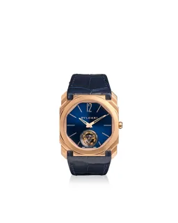 Bulgari Octo Finissimo Tourbillon 102900 40mm 18k rose gold Blue