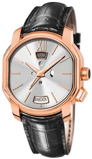 Bulgari Hora Domvs Dual Time Zone 102412 Rose gold Silver