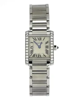 Cartier Tank Française W4TA0008 Stainless steel and Diamond Silver