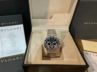 Bulgari Diagono DG 42 S CH Stainless steel Black