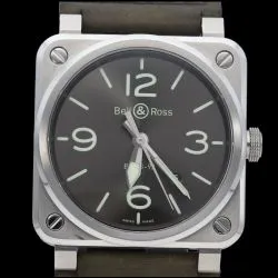 Bell & Ross BR039 MT39927 42mm Stainless steel Gray