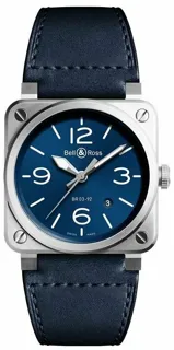 Bell & Ross Instruments BR0392-BLU-ST/SCA Stainless steel Blue