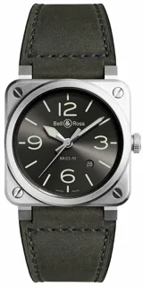 Bell & Ross Instruments BR0392-GC3-ST/SCA Stainless steel Gray