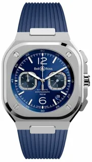 Bell & Ross BR O5 Chrono Blue Steel BR05C-BU-ST/SRB Stainless steel Blue