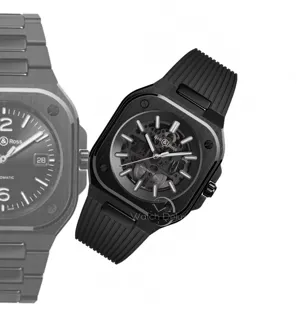 Bell & Ross BR-05 Skeleton Black Ceramic BR05A-BL-SK-CE/SRB polished-satin ceramic transparent black