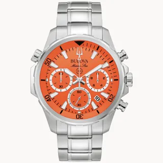 Bulova Marine Star 96B395 Stainless steel Orange