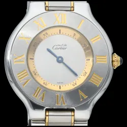 Cartier Must 21 1330 Yellow Gold$Steel Gray