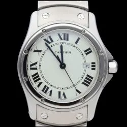 Cartier Santos Ronde 1561.1 30mm Stainless steel White