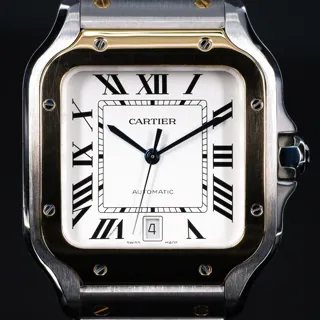 Cartier Santos Yellow gold and Stainless steel Silver