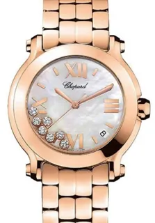 Chopard Happy Sport 27/7472-5001 18k rose gold White