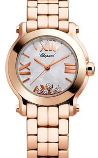 Chopard Happy Sport 274189-5003 18k rose gold White