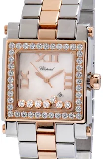 Chopard Happy Sport 278498-9002 Stainless steel and 18k rose gold Mother of Pearl$Diamonds