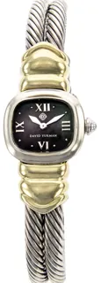 David Yurman Thoroughbred T-20232 22mm Silver and Yellow gold Black Pearl Dial