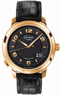 Glashütte PanoMaticCentral XL 100-03-22-11-05 18k rose gold Black