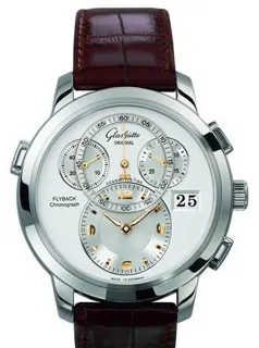 Glashütte PanoMaticChrono XL 95-01-31-24-04 18k white gold Silver