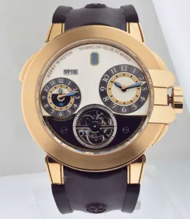 Harry Winston Project Ocean Tourbillon World Time 400-MATTZ45RL-WA Rose gold Silver