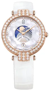 Harry Winston Premier PRNQMP36RR001 36mm 18k Rose Gold$Diamonds White