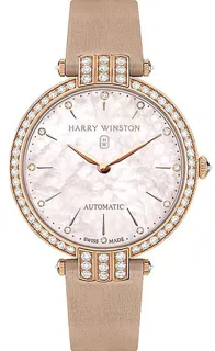 Harry Winston Premier PRNAHM36RR001 36mm 18k Rose Gold$Diamonds Mother of Pearl$Diamonds