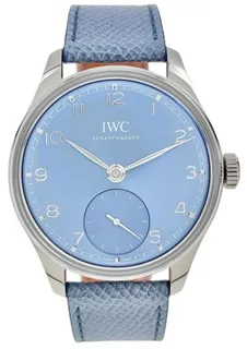 IWC Portuguese IW358402 40mm White gold Blue