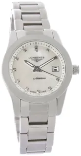 Longines Conquest L3.257.4.87.7 Ceramic and Stainless steel White