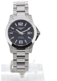 Longines Conquest L3.276.4.58.6 Stainless steel Black